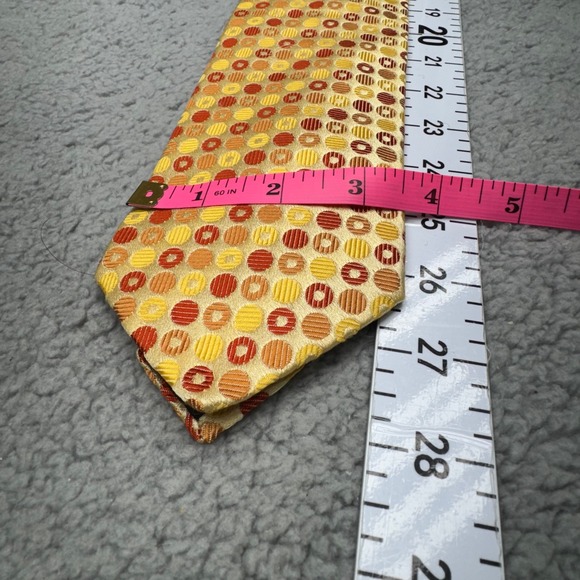 Hugo Boss Other - Hugo Boss Tie Men Gold Geometric Silk Necktie Retro Designer Luxury Career Wear